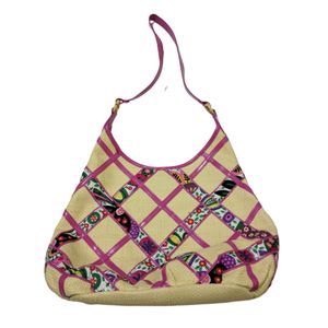 Vera Bradley Wicker Hobo Shoulder Bag Purse